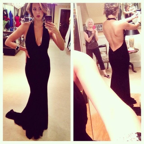 Gregory Ellenburg custom black velvet gown - Picture 4 of 4